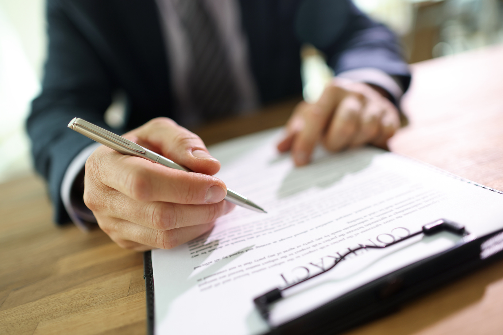 Businessman Reviewing Document